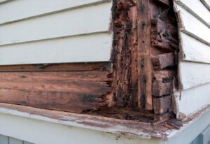 termite damage on house