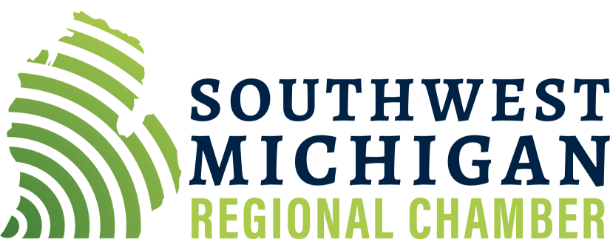 southwest-michigan-regional-chamber Logo of the Southwest Michigan Regional Chamber featuring a green striped outline of Michigan next to the organization’s bold blue and green name—serving local businesses, including South Bend Pest Control Services.